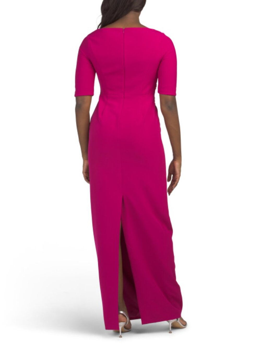 RENE BY RENE RUIZ Elbow Sleeve Floral Applique Gown - Picture 2 of 2